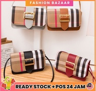 Fashion Bazaar Malaysia Premium Chequered Famous Brand Design Handbag Women Sling Bag Women Beg Tang