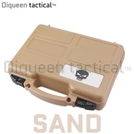 Oiqueen Tactical Pis-tol G-un Box With Double Lock System With Pick and Plug Foam Military Ai-rso-ft G-un Holster Pis-tol Handg-un Protective Case EDC Tool Bag for Outdoor Hunting Accessories