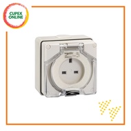 [S56SO313GY] Schneider Electric S56 13A Surface Socket Outlet IP66 (Grey) (Cupex)