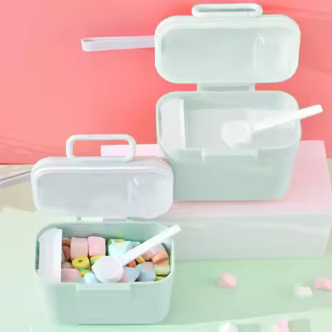 Baby Milk Powder Box Out Large Capacity Milk Powder Storage Box Baby Portable Portable Milk Powder B