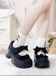 地雷系 黑色厚底鞋 暴走鞋