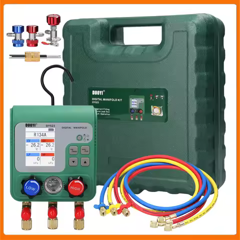 Electronic Air Conditioning Refrigerant Fluoride Meter Vacuum Pressure Gauge Digital Manifold Gauge