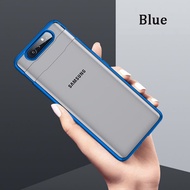 Samsung Galaxy A80 Hard Case Transparent Plating PC Phone Case Full Cover