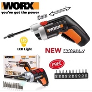 Worx New 2025 Upgrade Version with WX252.2 FREE AirBeg Packing Powerful Cordless Screwdriver
