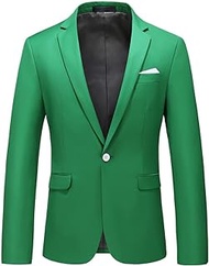 XYLFF Blazers Jacket Clothes for Men Blazer for Men Slim Fit Mens Casual Blazer Jacket Big Size Formal (Color : Green, Size : 6X-Lcode)