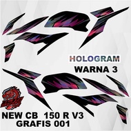 stiker striping CB150R V3 cb150r 2018 -Stiker Decal CB150R StreetFire grafis n001 hologram cb150r 20