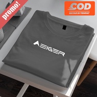 Disro - Kaos Distro Pria / Atasan T-Shirt Pria / Kaos Lengan Pendek EIGER KEREN Text PUTIH Produk Di