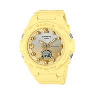 Casio Baby-G (BGA-320-9ADR) Yellow Resin Strap 100 Meter Shock Resistant Analog Digital Watch