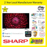 Sharp 60’’ 4K UHD Android Smart TV 4TC60DL1X Deep Chroma Display X4 Revelation Processor