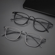 Fashion Brand Same Glasses Frame Men Trendy Big Face Thin Pure Titanium Glasses for Women 88009