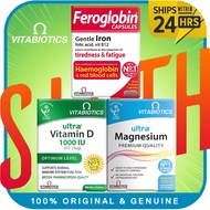 Vitabiotics Ultra Vitamin D3 Tablets | Feroglobin Gentle Iron Folic Acid | Ultra Magnesium | Ultra O