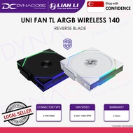 Lian Li UNI FAN TL Wireless Reverse Blade 140mm ARGB PWM Fan 1800RPM - Black / White