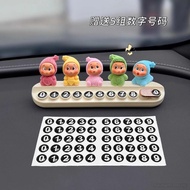 [Ready Stock] 停车号码牌 小星星人 临时停车牌 可爱车载装饰 | Parking Number Plate Mini Star Design Temp Parking Sign Phon