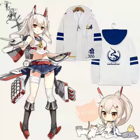 Game Azur Lane IJN Ayanami Style 3D Printing Autumn Fashion Zipper Sherpa Jacket Fleece Outwear Spor