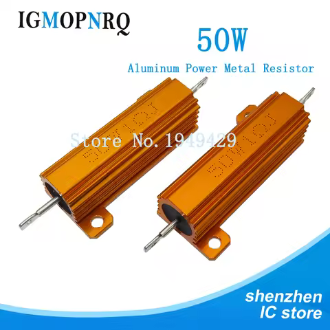 RX24 50W Aluminum Power Metal Shell Case Wirewound Resistor 0.01 ~ 100K 0.1 1 1.5 2 6 7 8 10 20 100 