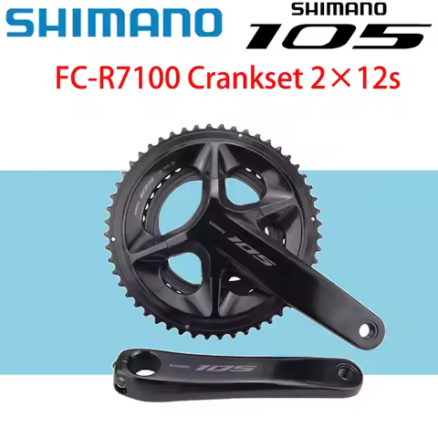 Shimano 105 FC-R7100 2x12 Speed HOLLOWTECH II Road Crankset - 50-34/52-36T 165/170/172.5/175mm Alumi