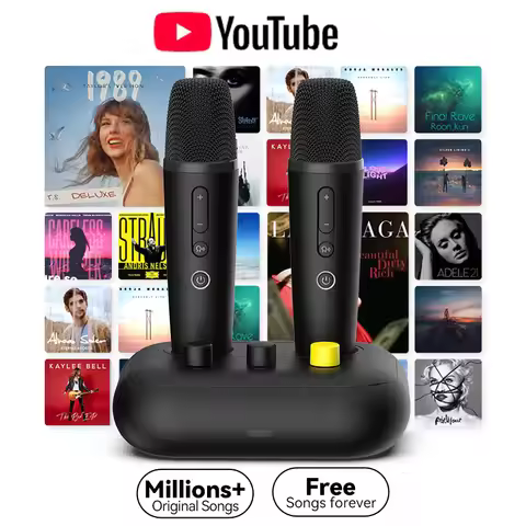Puremic Karaoke Machine K3 with Millions Songs Free Forever Duet Karaoke Mics for Singing with Recha