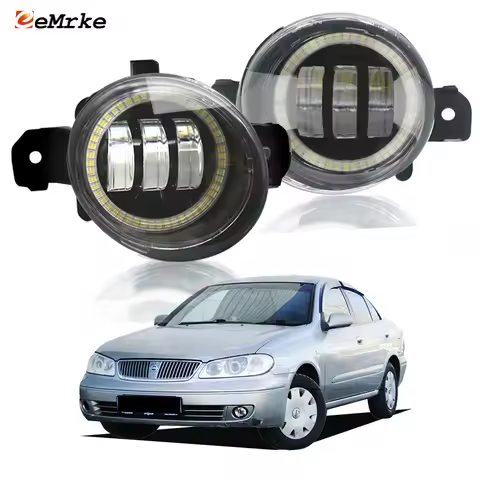 OEM Style LED or Halogen Fog Lights Angel Eye DRL For Nissan Bluebird Sylphy G10 Sunny N16 Pulsar se