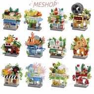 MESHOPMY City Building Blocks, Building Blocks Mini Mini Shop Blocks,  Micro Blocks Street View Bloc
