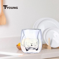 [In Stock] Double Cup Insulated Drinking Glass Milk Mug Creative Espresso Cup