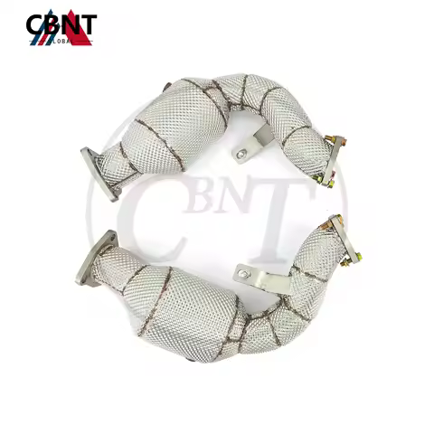 CBNT Catted/Catless Exhaust-headers For Audi A6 A7 C7 3.0T Downpipe with Catalytic Converter SS304 P