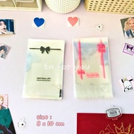 Plastic Packing Cookies Cake Freebies Ribbon Star Flower Daisy Heart Cat Cute White Pink Yellow biru