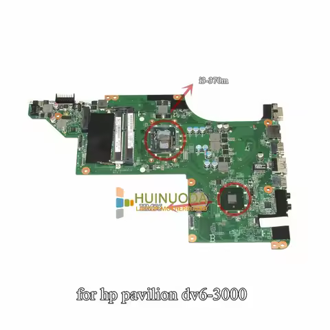 NOKOTION Original for HP pavilion dv6 dv6-3000 laptop motherboard DALX6HMB6C0 637212-001 i3-370m CPU