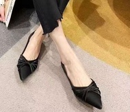 มีปลายทาง รองเท้าผู้หญิงส้นแบนหนังเทียม รองเท้าคัชชูหนังนิ่ม รุ่นTP413