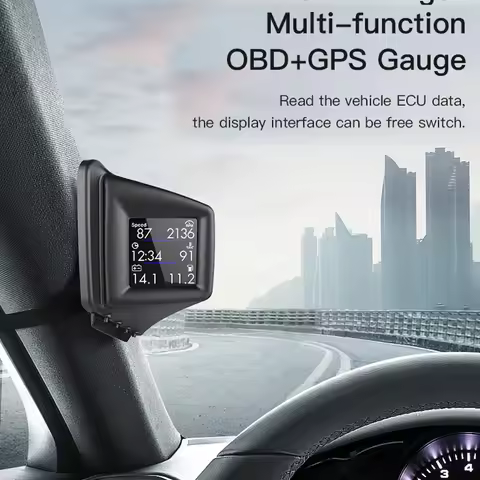 New A401 HUD OBD2+GPS On-board Computer Head Up Display Car Tachometer Turbo Oil Pressure RPM Water