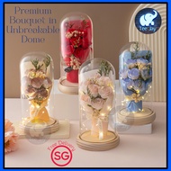 Premium Artificial Flower Dome Eternal Flower Eternal Rose For Gift & Decoration