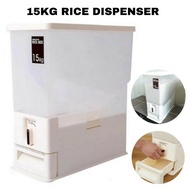 Rice Dispenser 15Kg- Simpanan Beras Yang kemas Dan Mudah- Bekas Beras-Tampat Simpan Beras- Simpan Beras- Bekas Makanan