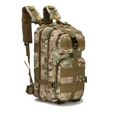 Men Camouflage Backpack Waterproof Oxford Nylon 30L Large Male Solid Back Bag Outdoor Hiking Climbin