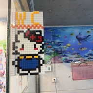 Hello Kitty hellokitty Building Block House Number Toilet Sign Sign Sign Creative diy Assembly