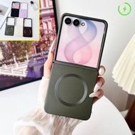 Matte Metallic Paint Magnetic Case for Samsung Galaxy Z Flip 8 7 6 5 4 3 Shockproof Back Cover Z Fli