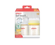 (ของแท้-ฉลากไทย) Pigeon ขวดนมคอกว้าง ขวดนมพีเจ้น PPSU มาพร้อมจุกนม SofTouch (ขนาด 5/8 ออนซ์)