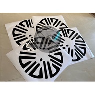 S1401 Rim sticker Toyota vios Spec E vinyl decal Sticker( Rim Size 16” inch )