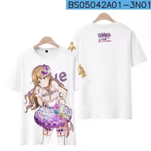 Anime Love Live! Nijigasaki High School Idol Club 3d T-shirt Men Women T Shirts O-neck Short Sleeve