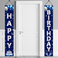 Happy Birthday Door Banner Decorations for Men Boys,Happy Birthday Banner Porch Sign Party Supplies,