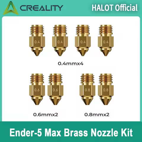 4PCS / 8PCS Nozzle CREALITY Ender 5 MAX 3D Printer Brass Nozzle Kit 0.4mm 0.6mm 0.8mm Nozzle For End