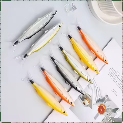 Ball Point Pen Office Funny Salted Fish Modeling Ballpoint Pen Black Oil Simulation Fish Xianyu Ocea
