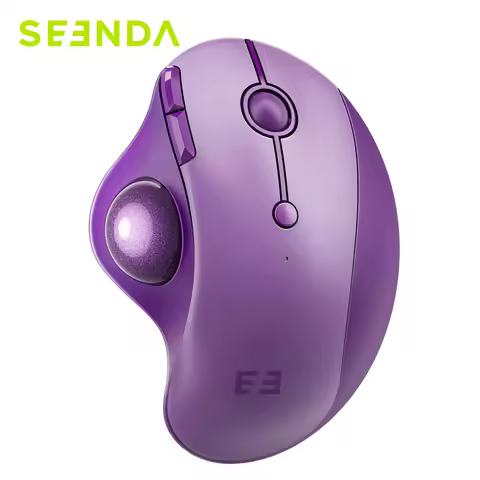Seenda Bluetooth Wireless Trackball Mouse Ergonomic Rollerball Mice Rechargeable Multi Devices Mouse