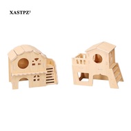 [Xastpz1] Hamster Wooden House Lovely Hamster Habitats for Hedgehog Chinchilla Hamster