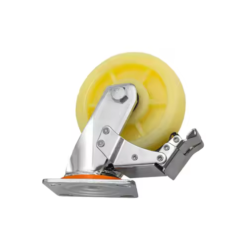 4-inch industrial caster trolley with thickened brake wheels, pallet wheels, swivel wheels, heavy-du
