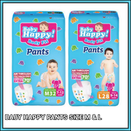 ( PROMO ) Pampers Baby Happy Pants / Popok Bayi Murah Ukuran M Dan L