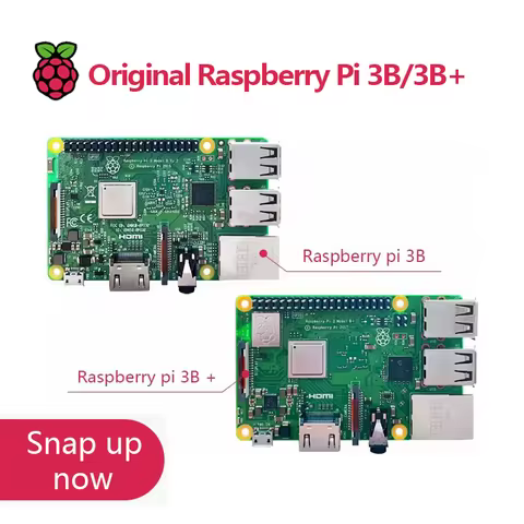 Original Raspberry Pi 3 Model B /3B+ Plus BCM2837 1.2G ,Raspberry Pi 3 B+ with 2.4G & 5G WIFI 4.2 Bl