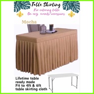 ◲ ◨ § Table Skirt 6ft/4 Ft LIFETIME Table  Table Skirting Geana Cloth/CurtainMaster