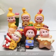 许愿星星人蜡烛盲盒蛋糕装饰软胶摆件卡通公仔生日甜品插件Wishing Star Man Candle Blind Box Cake Decoration Soft Glue20251029