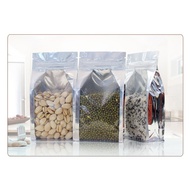 18x28cm Aluminum Transparent Zip Lock Resealable Bag (8 sides) Stand Up Pouch Bags 【SQUARE BASED】