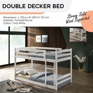 DOUBLE DECKER WOODEN 3' BED/SINGLE BED/SOLID WOOD BUNK BED/DOUBLE DECKER BED/WOODEN BED/BEDFRAME/BED/DOUBLE LAYER BED