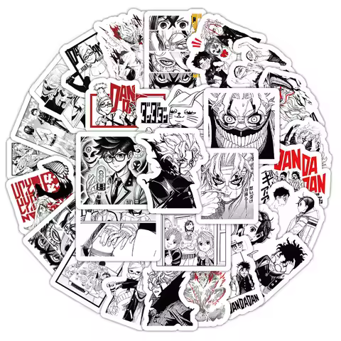 10/30/50pcs Black White Anime Dandadan Stickers Cool Momo Ayase Decals DIY Luggage Skateboard Notebo